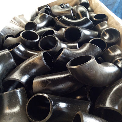 Seamless A234 Wpb ASME Pipe Fitting Sch 80 Lr Sr 90 Degree Black