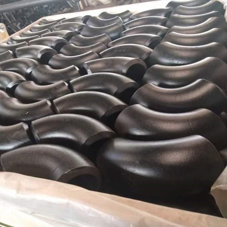 Seamless A234 Wpb ASME Pipe Fitting Sch 80 Lr Sr 90 Degree Black